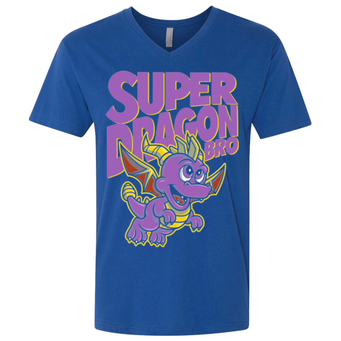 T-Shirts Royal / X-Small Super Dragon Bros Men's Premium V-Neck