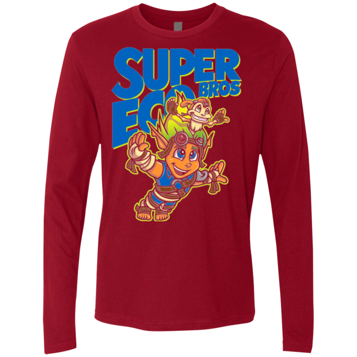 T-Shirts Cardinal / Small Super Eco Bros Men's Premium Long Sleeve