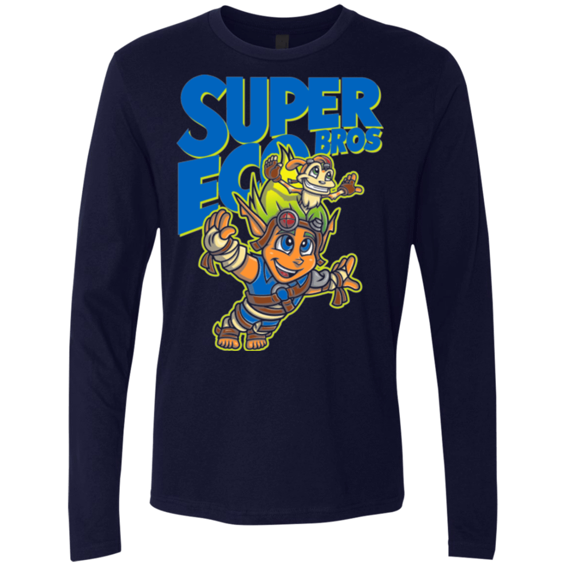 T-Shirts Midnight Navy / Small Super Eco Bros Men's Premium Long Sleeve