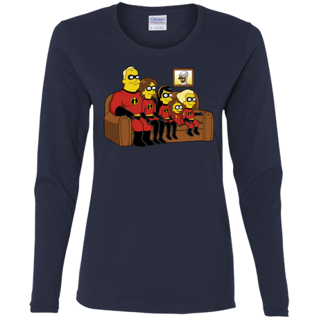 T-Shirts Navy / S Super Family Women's Long Sleeve T-Shirt