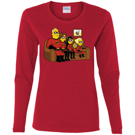 T-Shirts Red / S Super Family Women's Long Sleeve T-Shirt