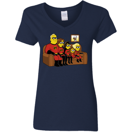 T-Shirts Navy / S Super Family Women's V-Neck T-Shirt