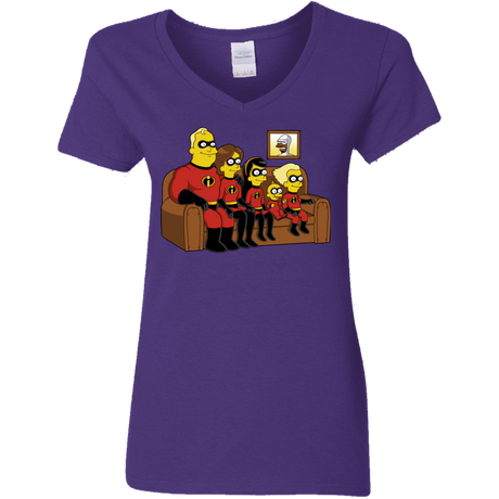 T-Shirts Purple / S Super Family Women's V-Neck T-Shirt