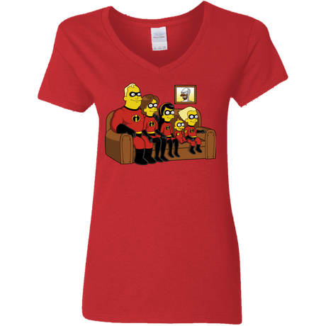 T-Shirts Red / S Super Family Women's V-Neck T-Shirt