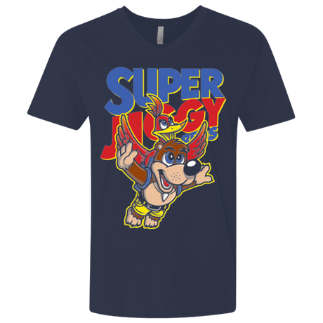 T-Shirts Midnight Navy / X-Small Super Jiggy Bros Men's Premium V-Neck