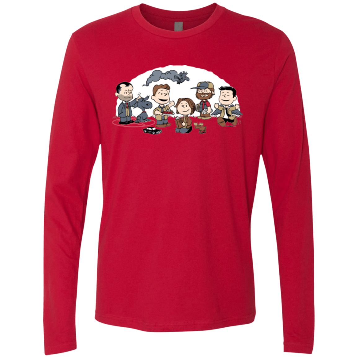 T-Shirts Red / Small Super Nutural Men's Premium Long Sleeve