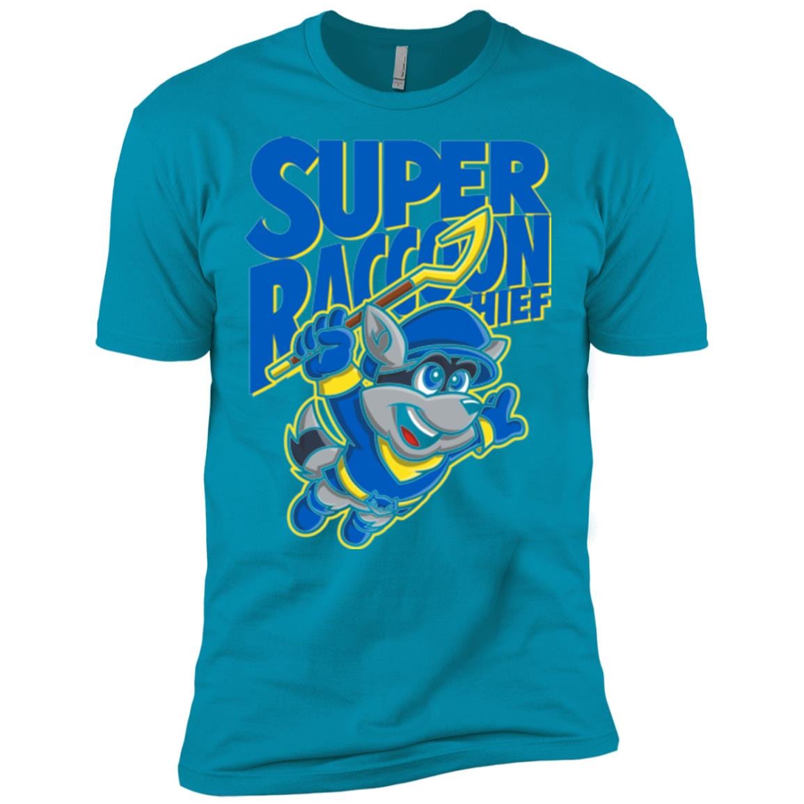 T-Shirts Turquoise / X-Small Super Racoon Thief Men's Premium T-Shirt