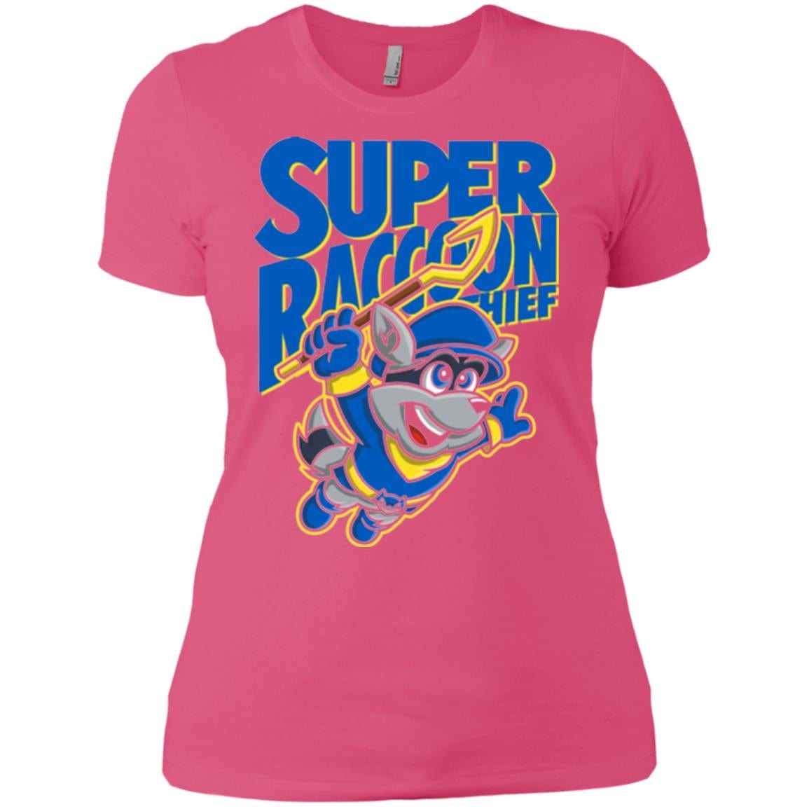 T-Shirts Hot Pink / X-Small Super Racoon Thief Women's Premium T-Shirt