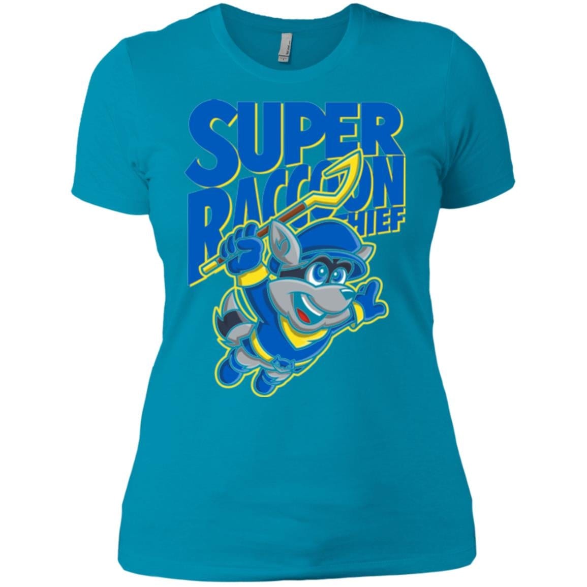 T-Shirts Turquoise / X-Small Super Racoon Thief Women's Premium T-Shirt