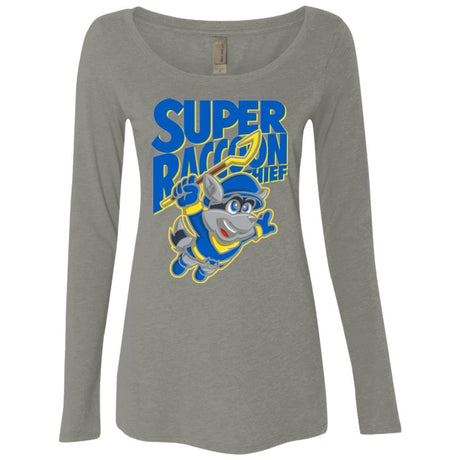 T-Shirts Venetian Grey / Small Super Racoon Thief Women's Triblend Long Sleeve Shirt