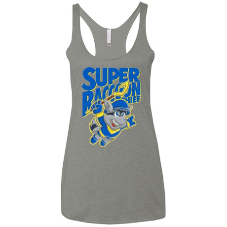 T-Shirts Venetian Grey / X-Small Super Racoon Thief Women's Triblend Racerback Tank