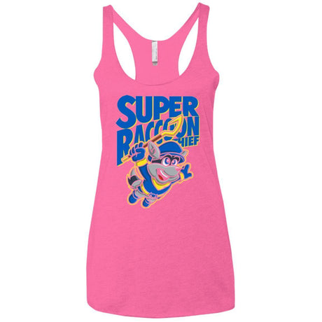 T-Shirts Vintage Pink / X-Small Super Racoon Thief Women's Triblend Racerback Tank