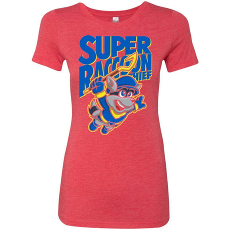 T-Shirts Vintage Red / Small Super Racoon Thief Women's Triblend T-Shirt
