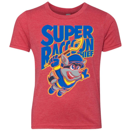 T-Shirts Vintage Red / YXS Super Racoon Thief Youth Triblend T-Shirt