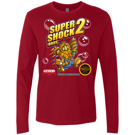 T-Shirts Cardinal / Small Super Shock Bros 2 Men's Premium Long Sleeve