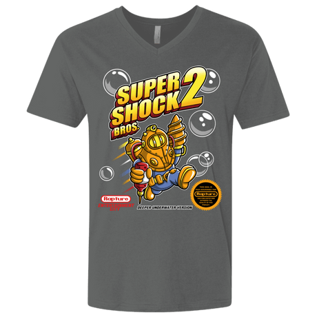 T-Shirts Heavy Metal / X-Small Super Shock Bros 2 Men's Premium V-Neck