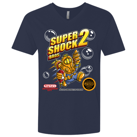 T-Shirts Midnight Navy / X-Small Super Shock Bros 2 Men's Premium V-Neck