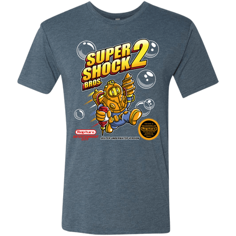 T-Shirts Indigo / Small Super Shock Bros 2 Men's Triblend T-Shirt