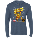 T-Shirts Indigo / X-Small Super Shock Bros 2 Triblend Long Sleeve Hoodie Tee