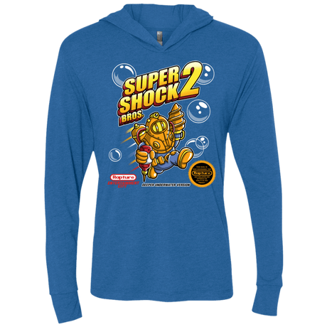 T-Shirts Vintage Royal / X-Small Super Shock Bros 2 Triblend Long Sleeve Hoodie Tee