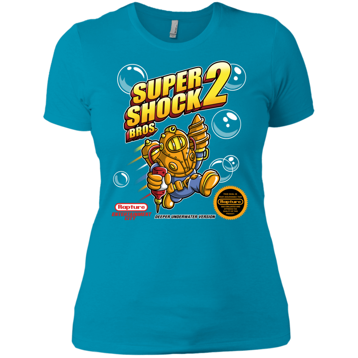 T-Shirts Turquoise / X-Small Super Shock Bros 2 Women's Premium T-Shirt