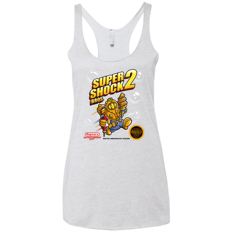 T-Shirts Heather White / X-Small Super Shock Bros 2 Women's Triblend Racerback Tank