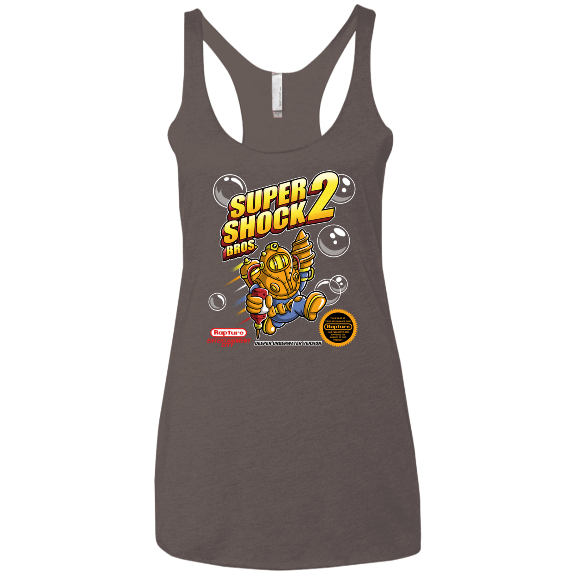 T-Shirts Macchiato / X-Small Super Shock Bros 2 Women's Triblend Racerback Tank