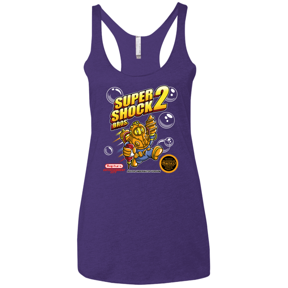 T-Shirts Purple / X-Small Super Shock Bros 2 Women's Triblend Racerback Tank