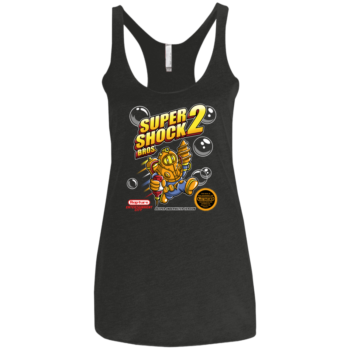 T-Shirts Vintage Black / X-Small Super Shock Bros 2 Women's Triblend Racerback Tank