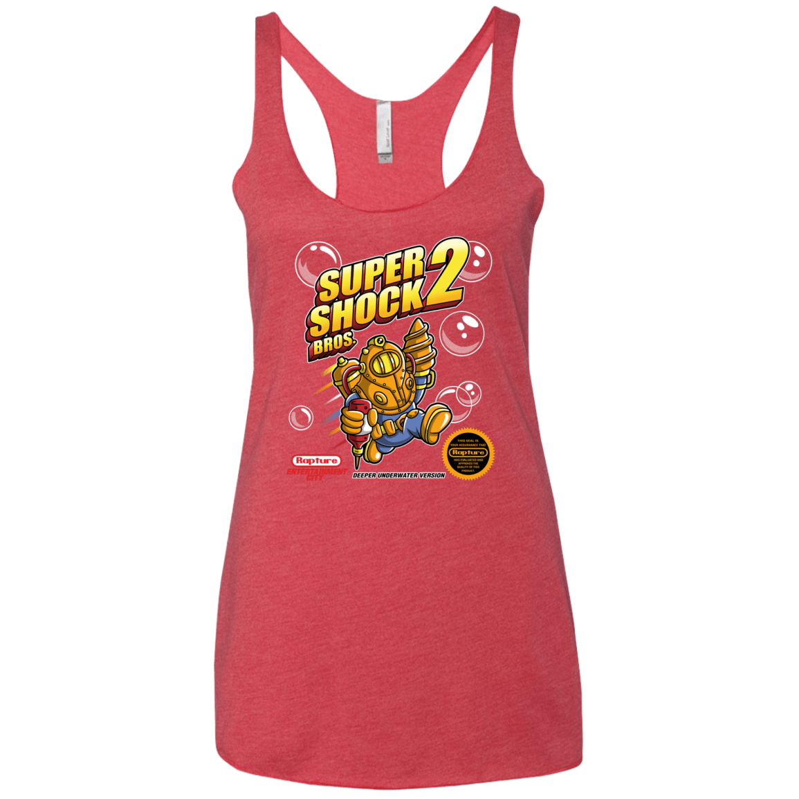 T-Shirts Vintage Red / X-Small Super Shock Bros 2 Women's Triblend Racerback Tank