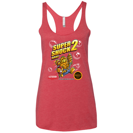 T-Shirts Vintage Red / X-Small Super Shock Bros 2 Women's Triblend Racerback Tank