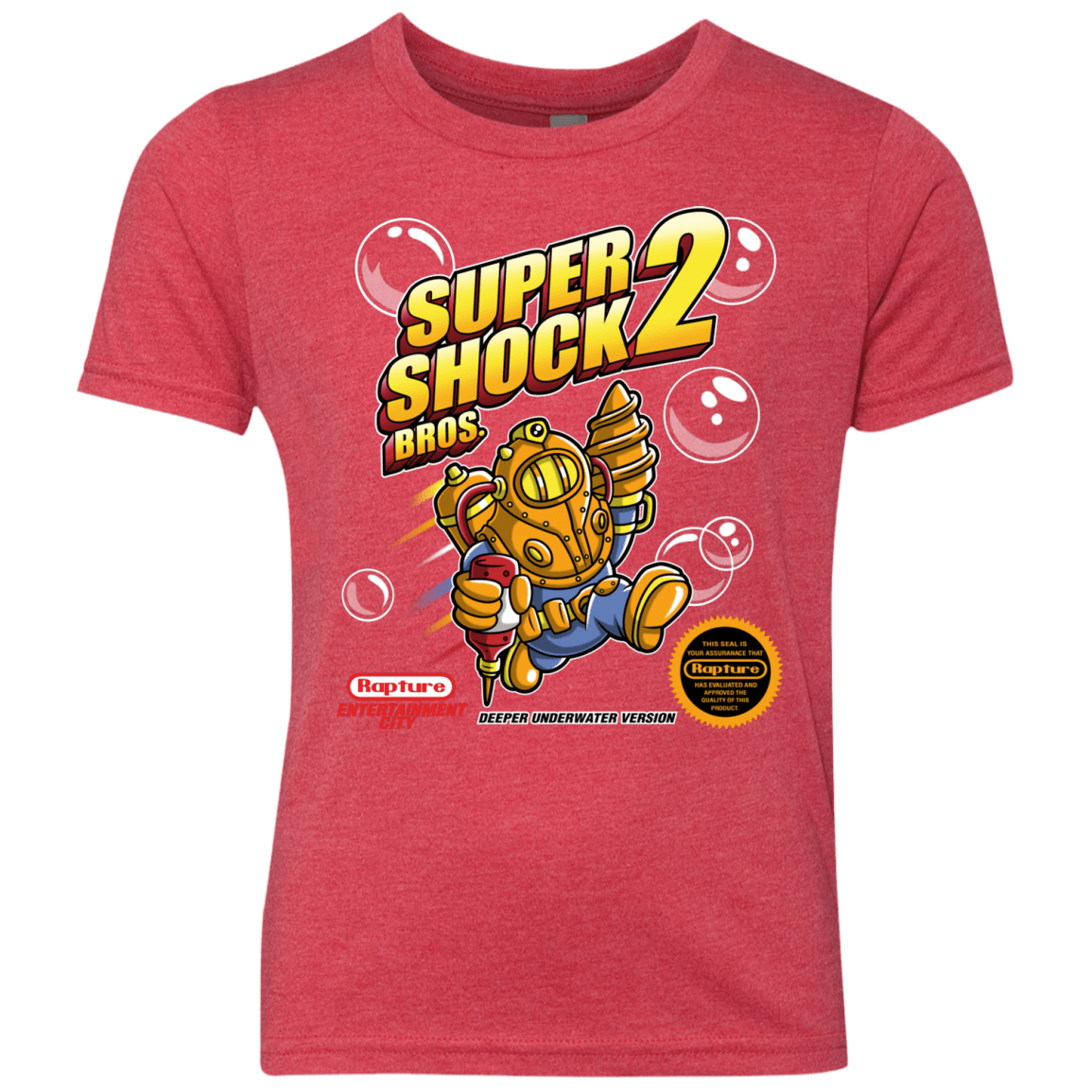 T-Shirts Vintage Red / YXS Super Shock Bros 2 Youth Triblend T-Shirt