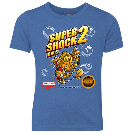 T-Shirts Vintage Royal / YXS Super Shock Bros 2 Youth Triblend T-Shirt