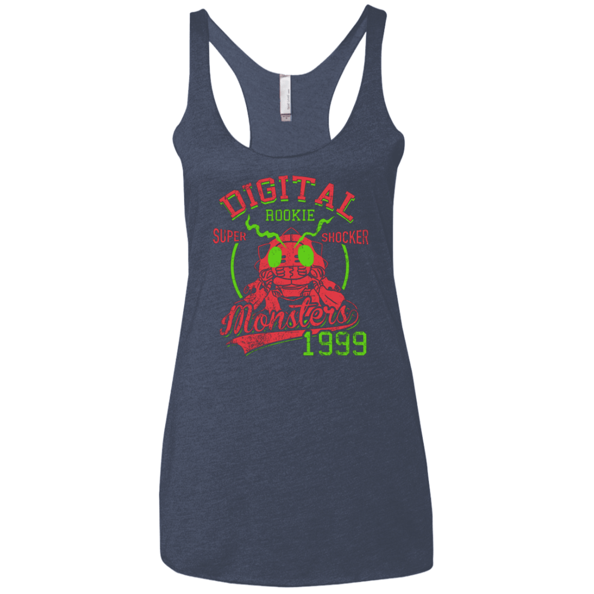 T-Shirts Vintage Navy / X-Small Super Shocker Women's Triblend Racerback Tank