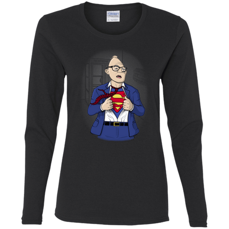 T-Shirts Black / S Super Sloth Women's Long Sleeve T-Shirt