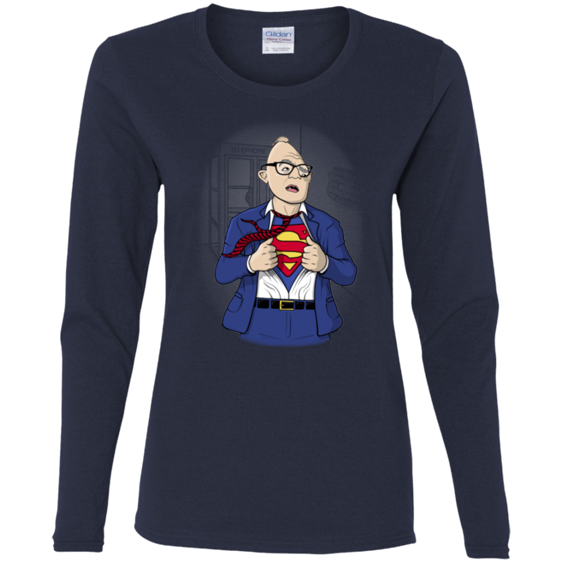 T-Shirts Navy / S Super Sloth Women's Long Sleeve T-Shirt