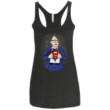 T-Shirts Vintage Black / X-Small Super Sloth Women's Triblend Racerback Tank