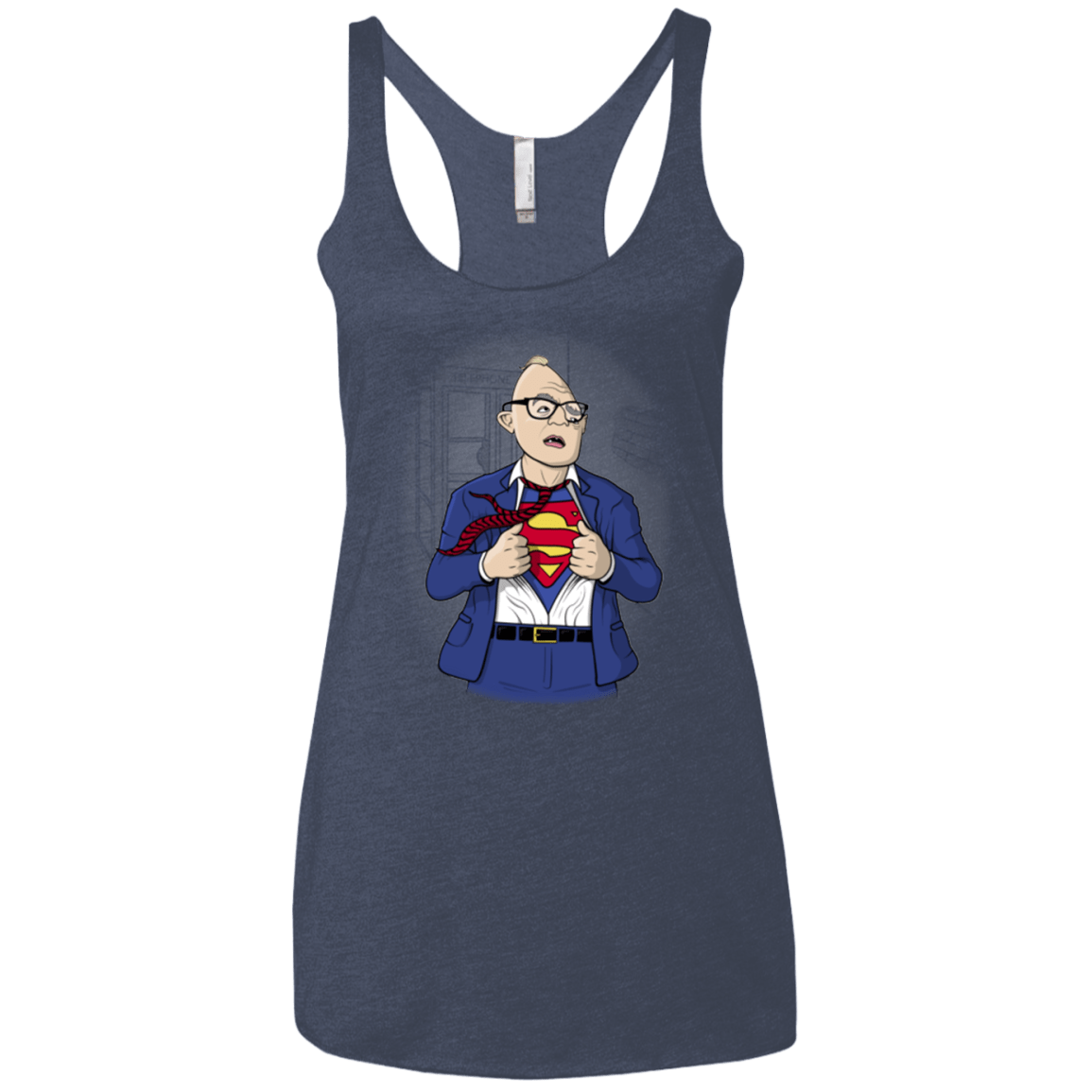 T-Shirts Vintage Navy / X-Small Super Sloth Women's Triblend Racerback Tank
