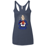 T-Shirts Vintage Navy / X-Small Super Sloth Women's Triblend Racerback Tank