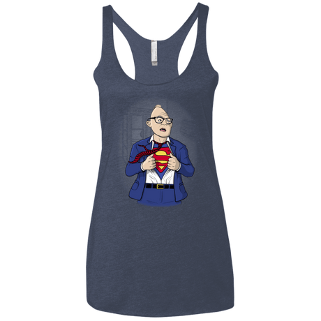 T-Shirts Vintage Navy / X-Small Super Sloth Women's Triblend Racerback Tank