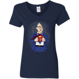 T-Shirts Navy / S Super Sloth Women's V-Neck T-Shirt