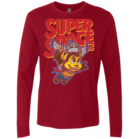 T-Shirts Cardinal / Small Super Space Bros Men's Premium Long Sleeve