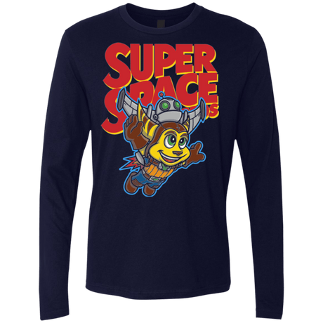 T-Shirts Midnight Navy / Small Super Space Bros Men's Premium Long Sleeve