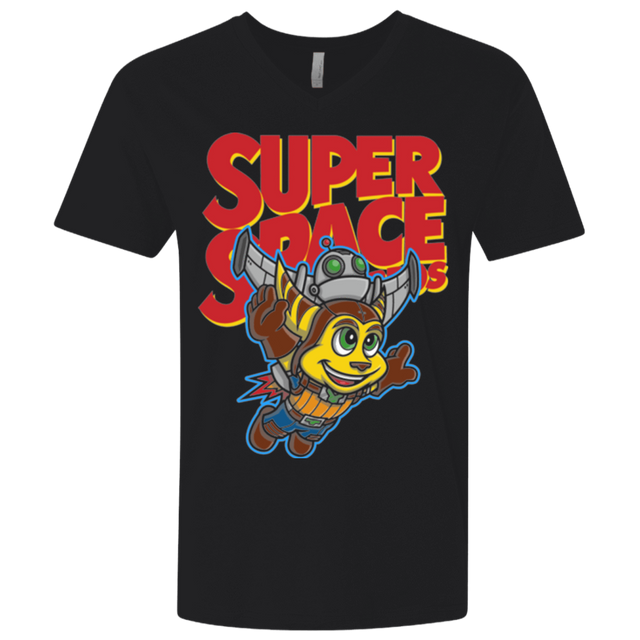 T-Shirts Black / X-Small Super Space Bros Men's Premium V-Neck