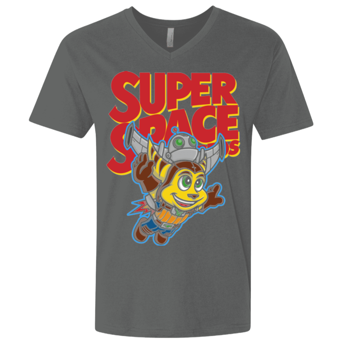 T-Shirts Heavy Metal / X-Small Super Space Bros Men's Premium V-Neck