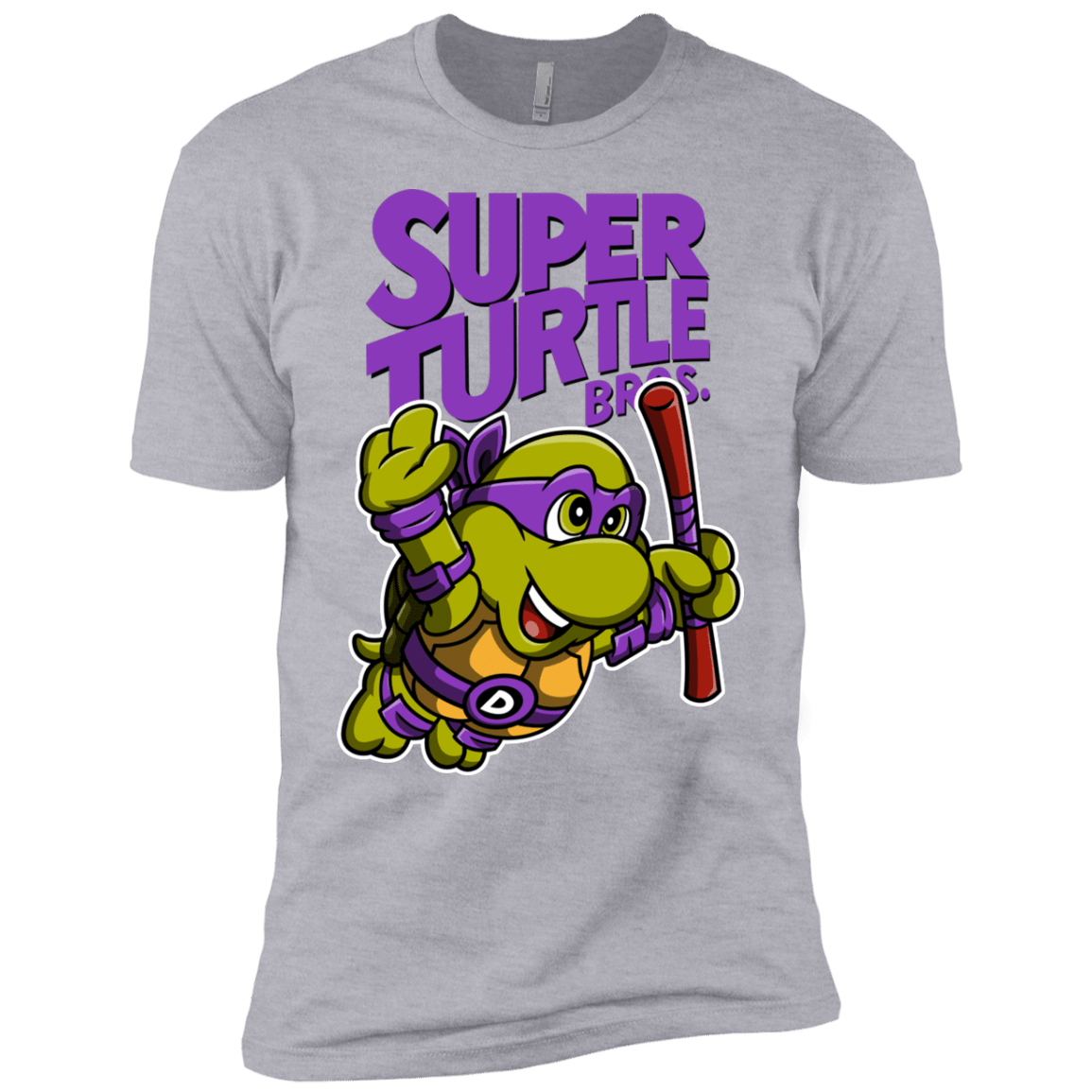 T-Shirts Heather Grey / YXS Super Turtle Bros Donnie Boys Premium T-Shirt