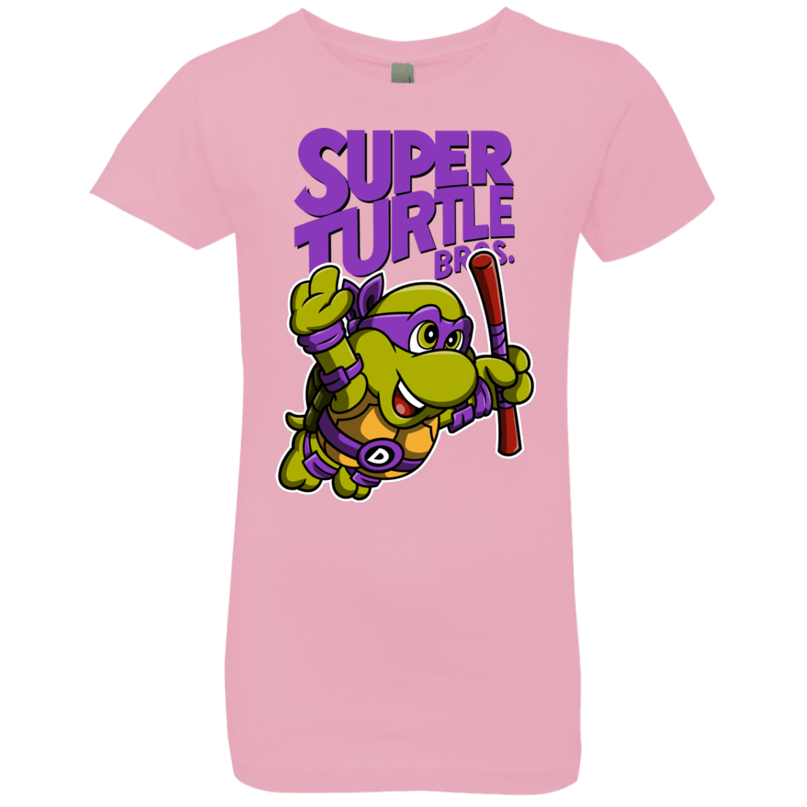 T-Shirts Light Pink / YXS Super Turtle Bros Donnie Girls Premium T-Shirt