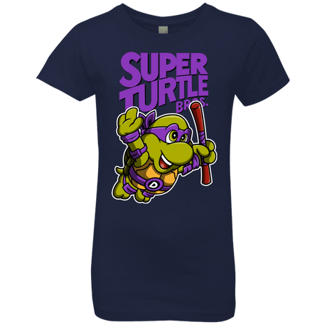 T-Shirts Midnight Navy / YXS Super Turtle Bros Donnie Girls Premium T-Shirt