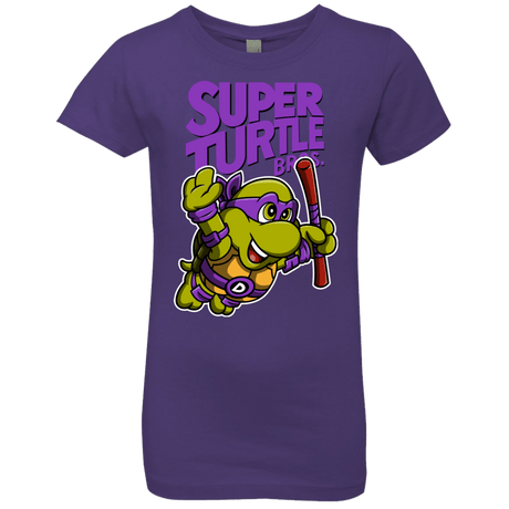 T-Shirts Purple Rush / YXS Super Turtle Bros Donnie Girls Premium T-Shirt