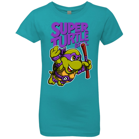 T-Shirts Tahiti Blue / YXS Super Turtle Bros Donnie Girls Premium T-Shirt